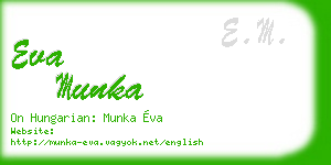 eva munka business card